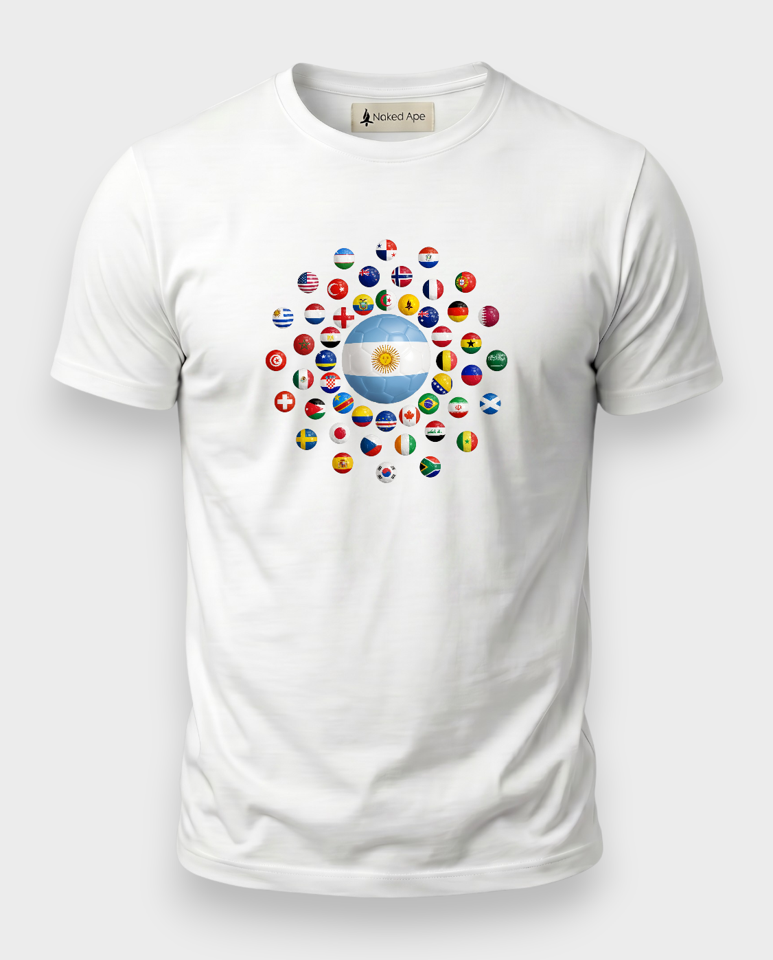AU48: Argentina White Globe T-Shirt