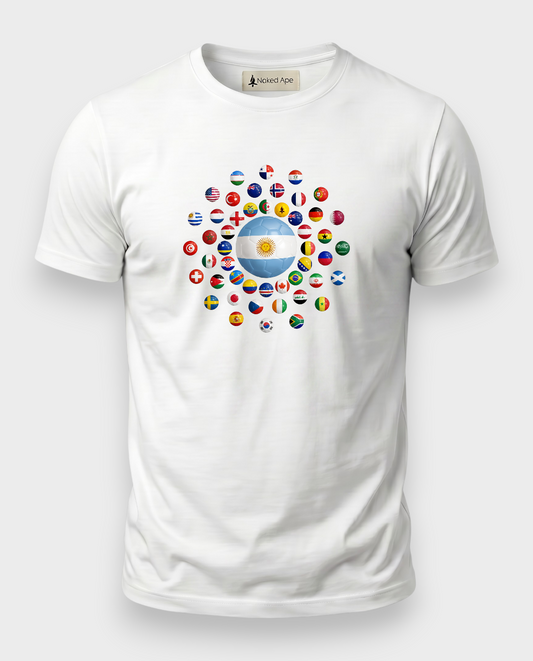 AU48: Argentina White Globe T-Shirt