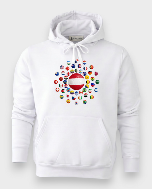AU48: Austria White Globe Hoodie