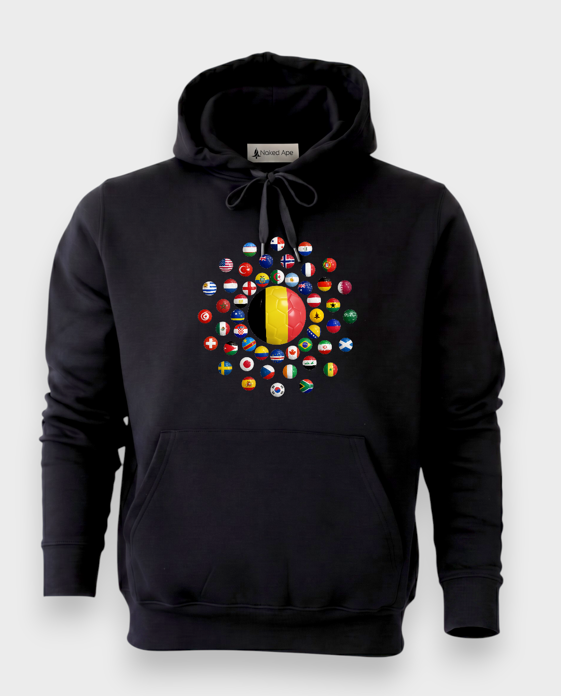 AU48: Belgium Black Globe Hoodie
