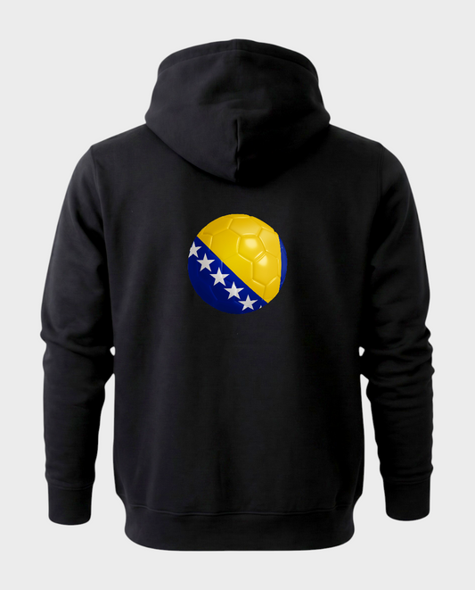 AU48: Bosnia & Herzegovina Black Globe Hoodie