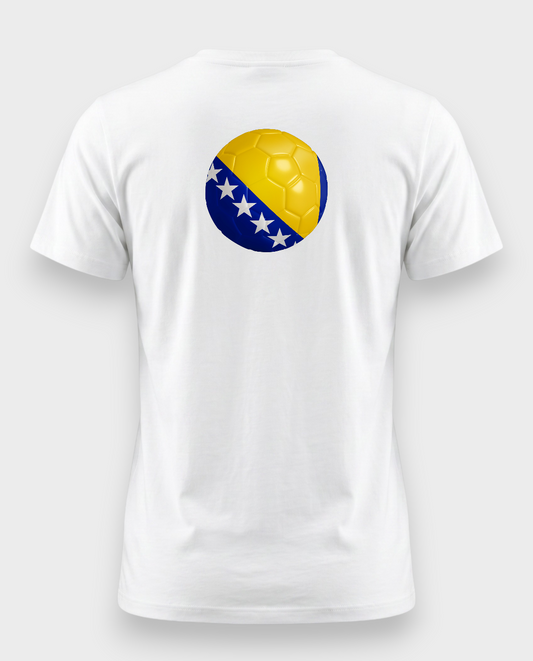 AU48: Bosnia & Herzegovina White Globe T-Shirt