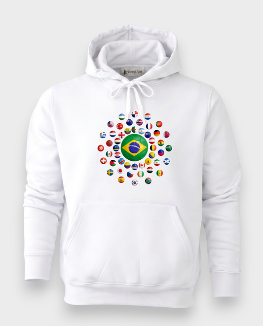 AU48: Brazil White Globe Hoodie