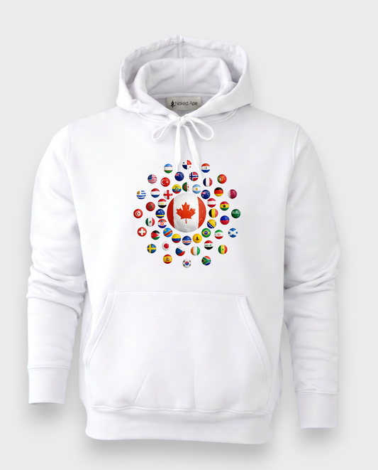 AU48: Canada White Globe Hoodie
