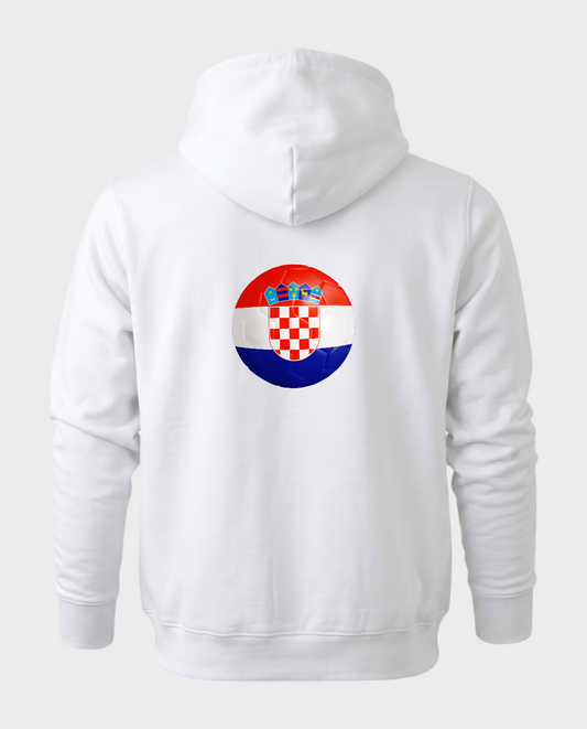 AU48: Croatia White Globe Hoodie