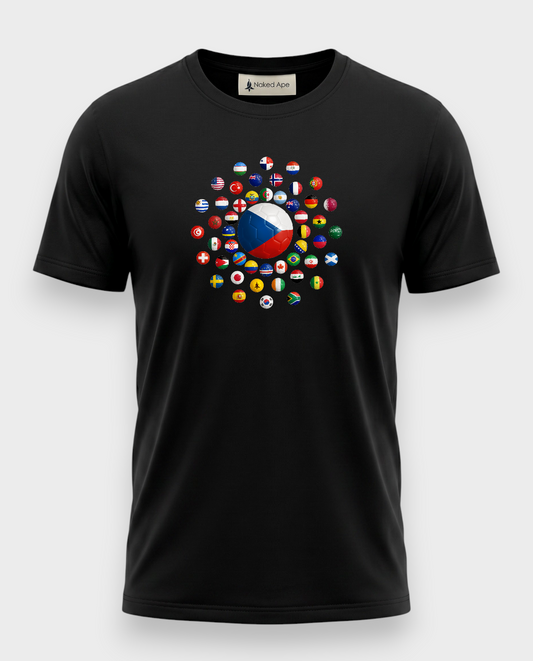 AU48: Czechia Black Globe T-Shirt