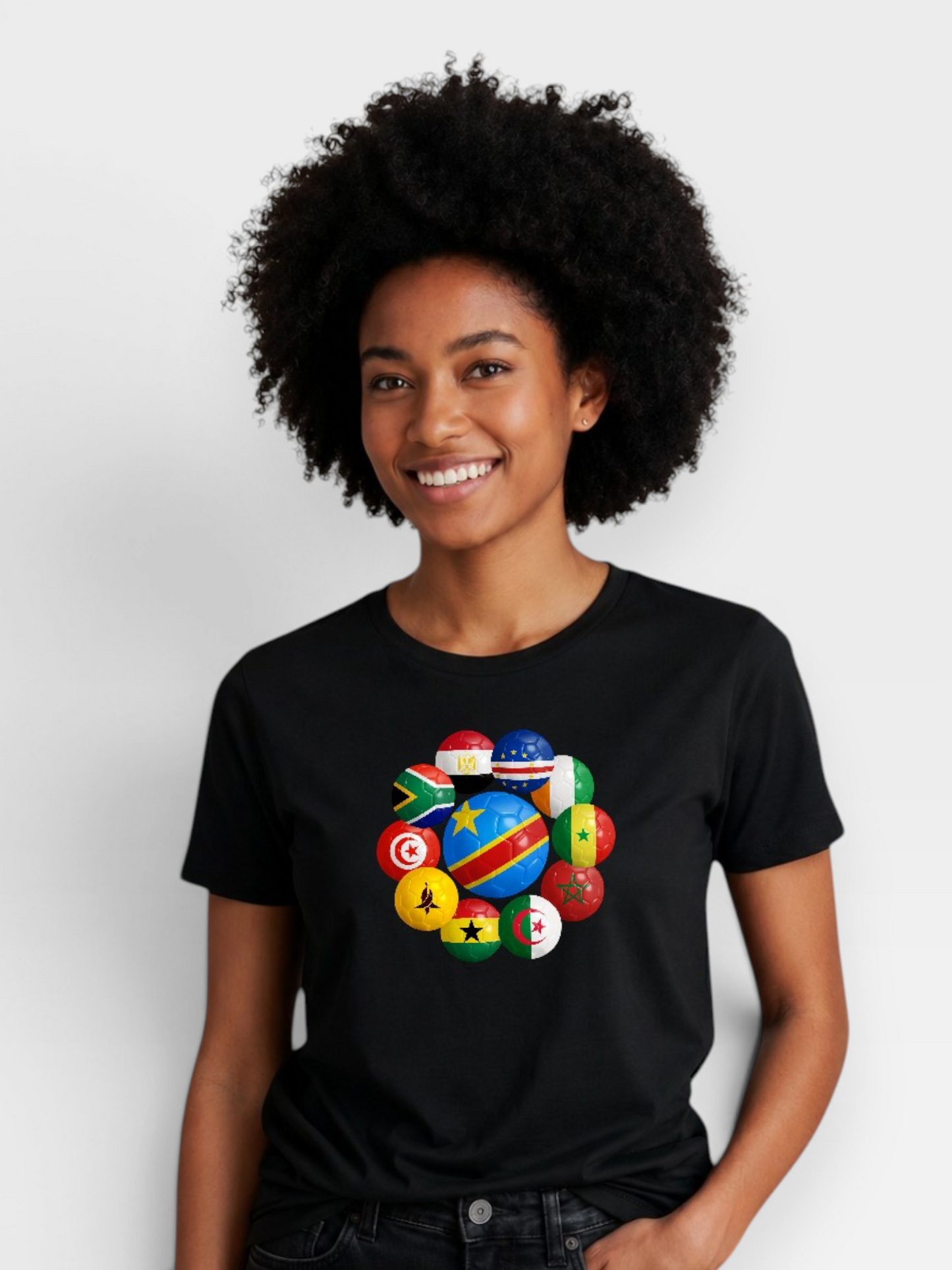 The 48 Collection: DR Congo Tee — Black & White