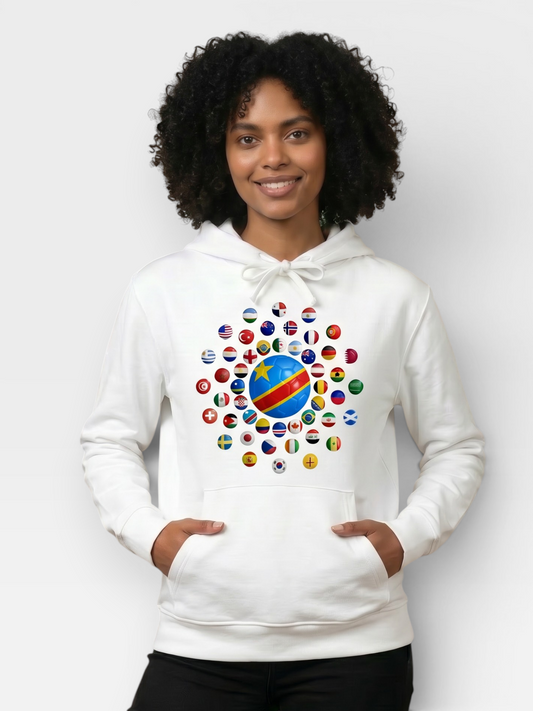 AU48: DR Congo Galaxy Hoodie — White