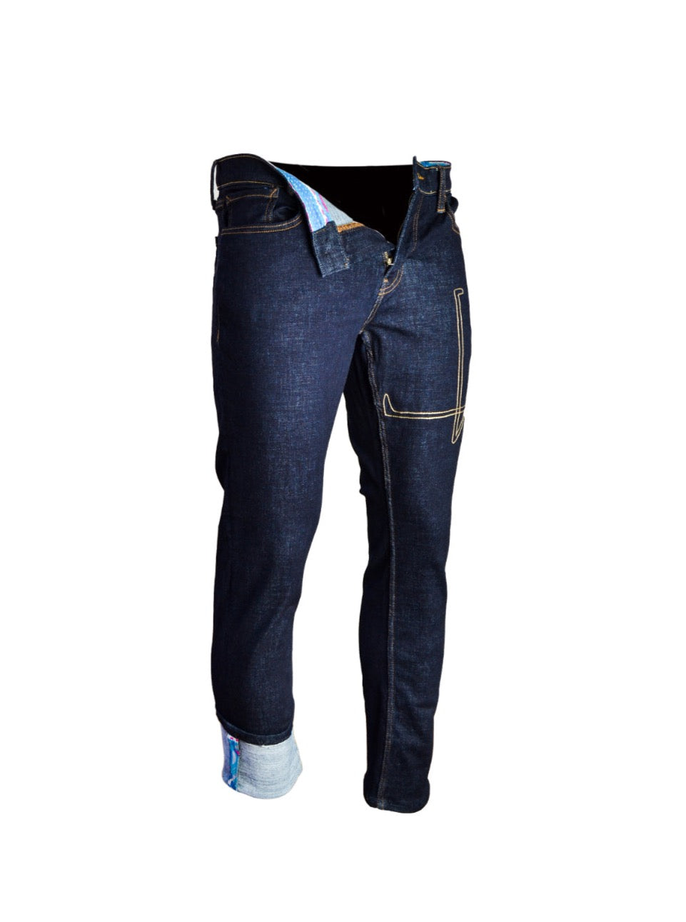 Denim Jeans with Hand Embroidery