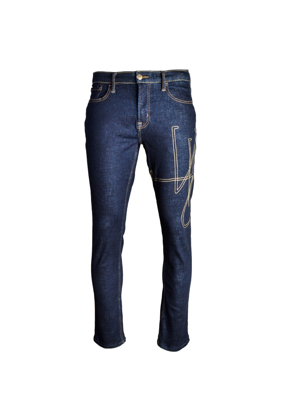 Denim Jeans with Hand Embroidery