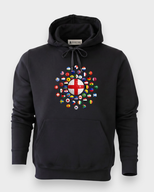 AU48: England Black Globe Hoodie