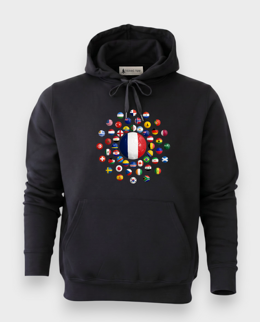 AU48: France Black Globe Hoodie