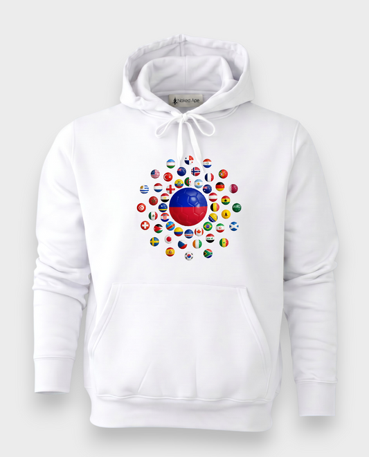 AU48: Haiti White Globe Hoodie