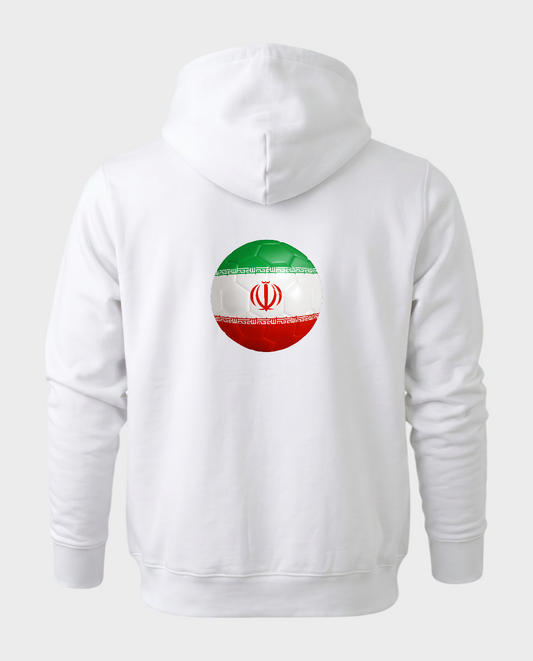 AU48: Iran White Globe Hoodie