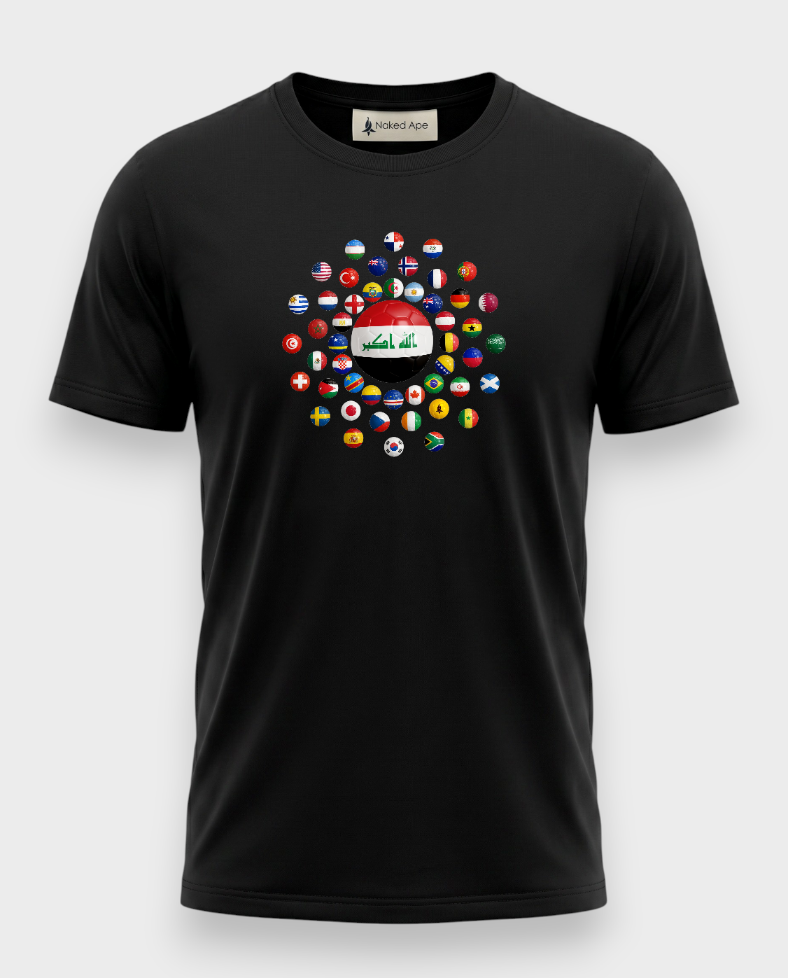 AU48: Iraq Black Globe T-Shirt