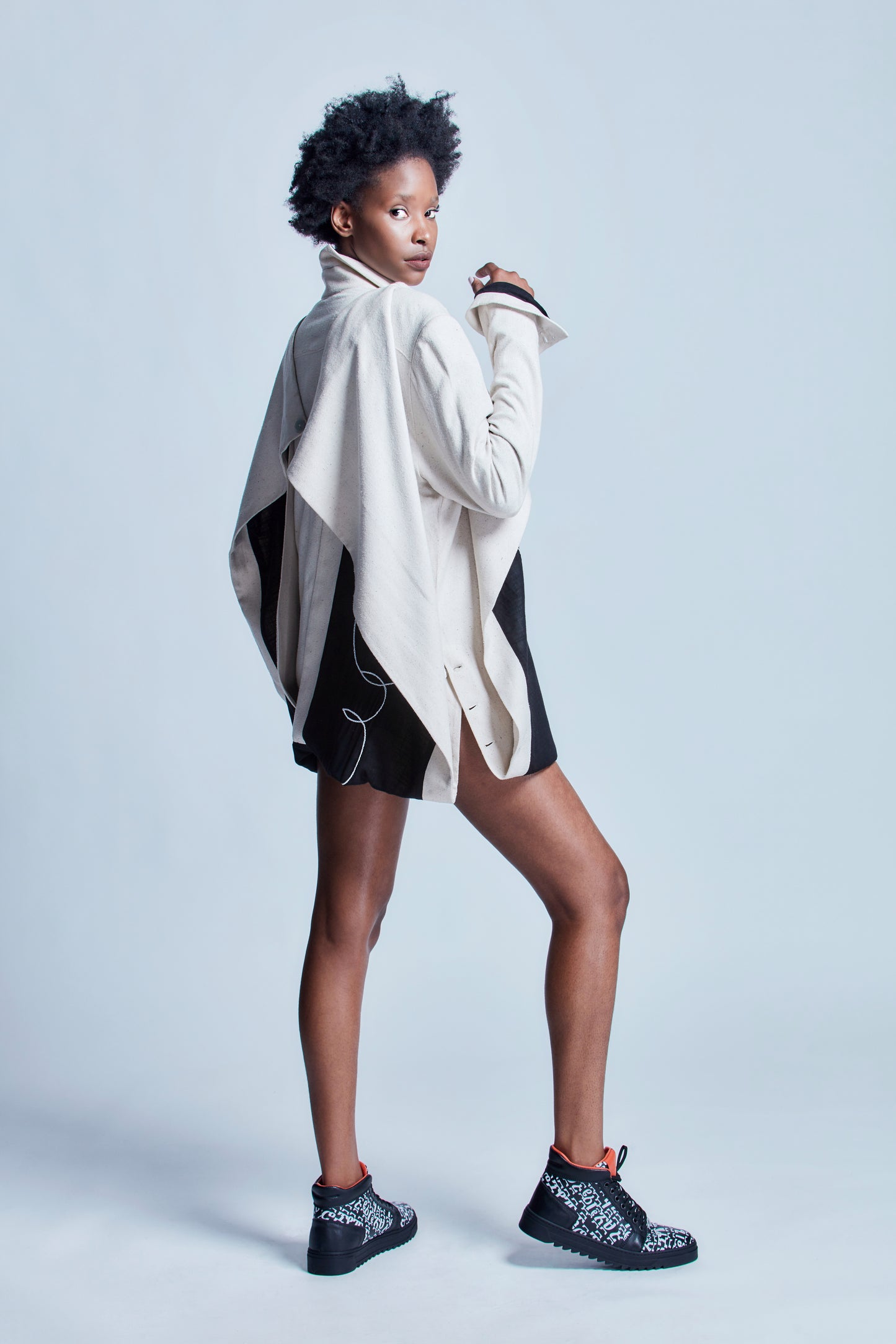 Raw Silk Lotus Coat