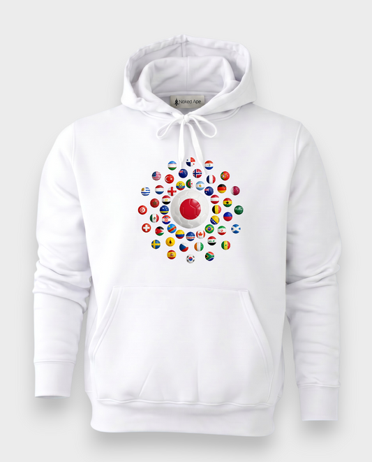 AU48: Japan White Globe Hoodie