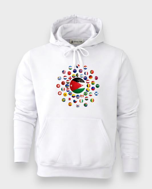 AU48: Jordan White Globe Hoodie