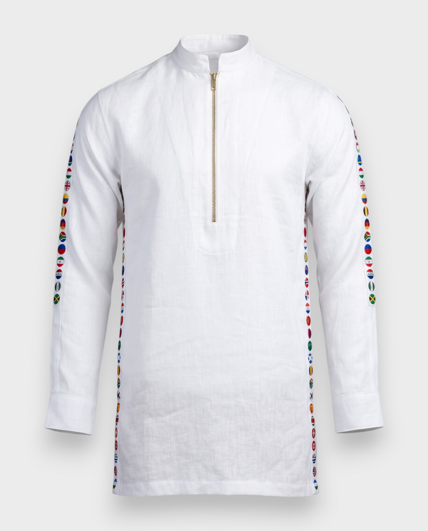 AU48: "Ltd. Ed." World Mathanda Dress — White