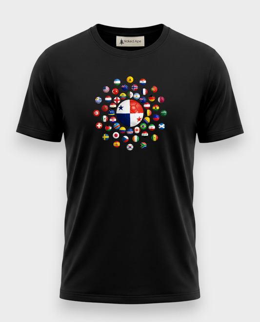 AU48: Panama Black Globe T-Shirt