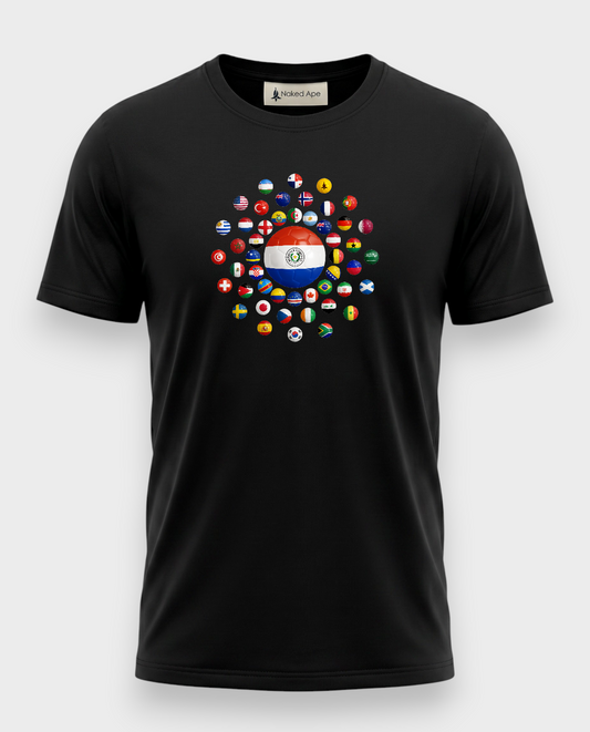 AU48: Paraguay Black Globe T-Shirt