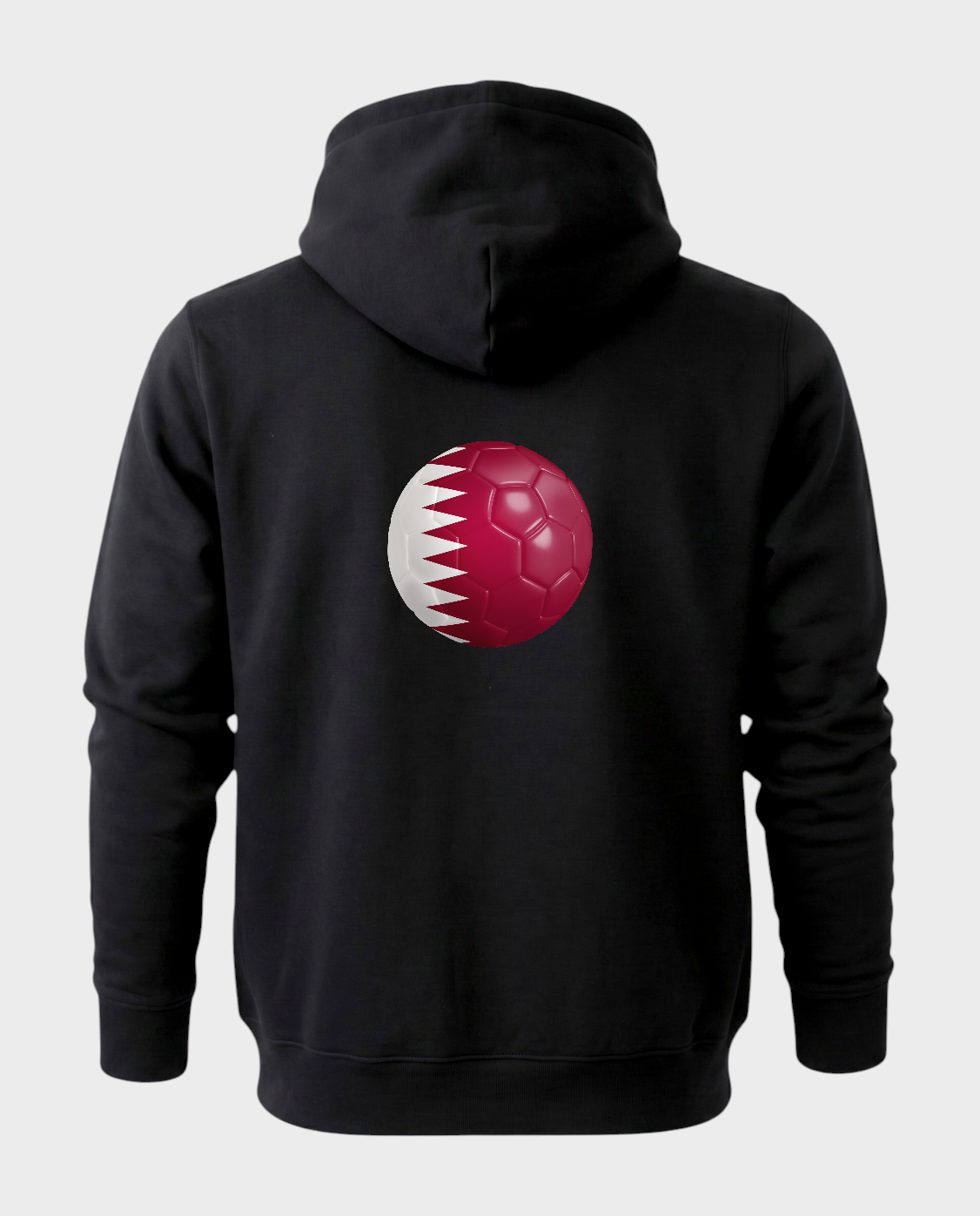 AU48: Qatar Black Globe Hoodie