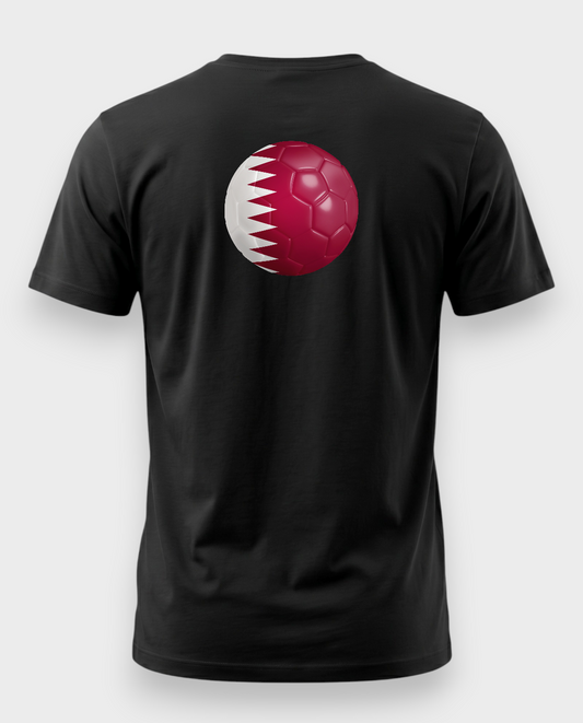 AU48: Qatar Black Globe T-Shirt