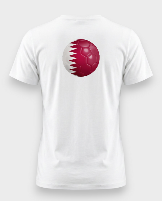 AU48: Qatar White Globe T-Shirt