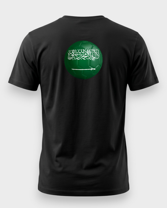 AU48: Saudi Arabia Black Globe T-Shirt