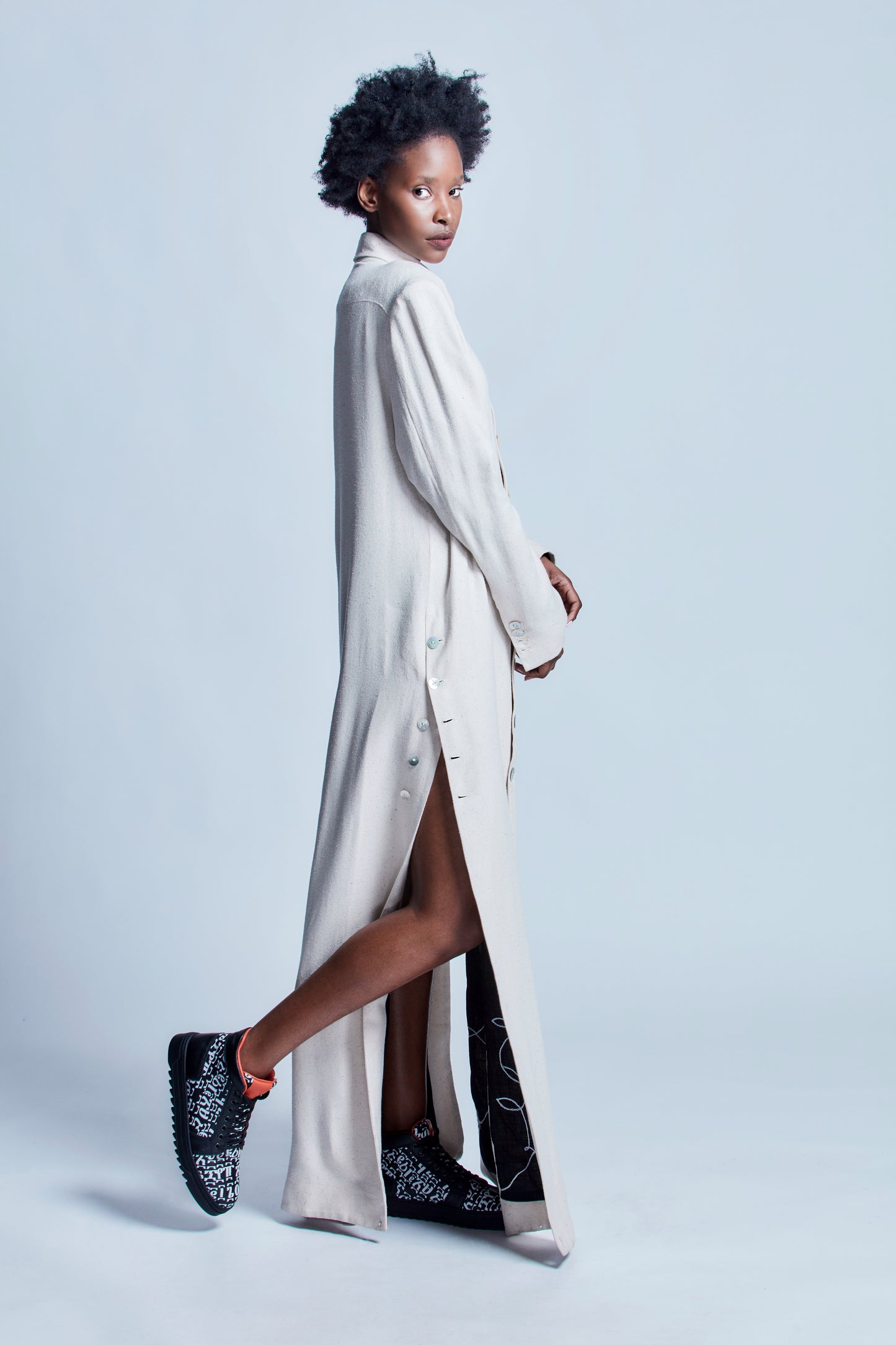 Raw Silk Lotus Coat