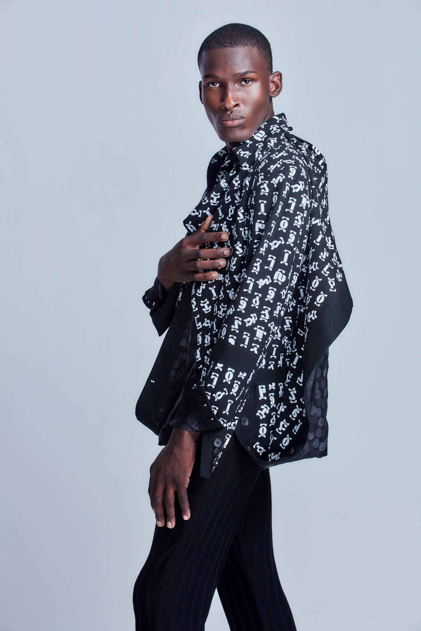 Lotus Coat Hand Printed
