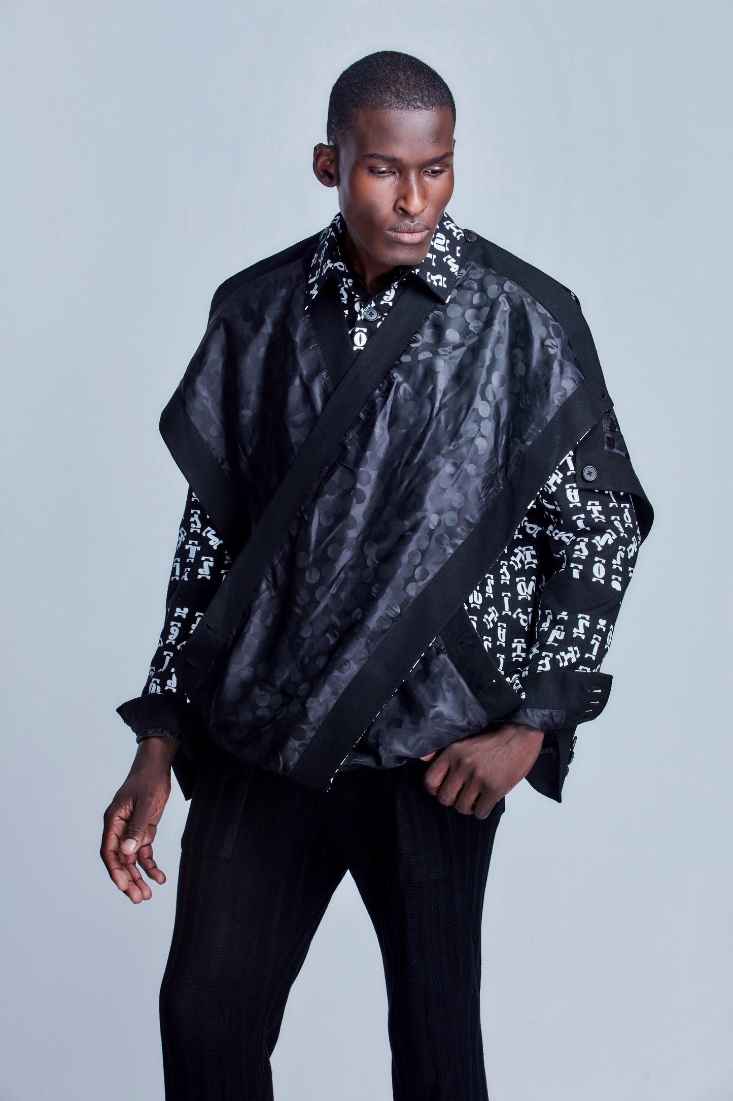 Lotus Coat Hand Printed