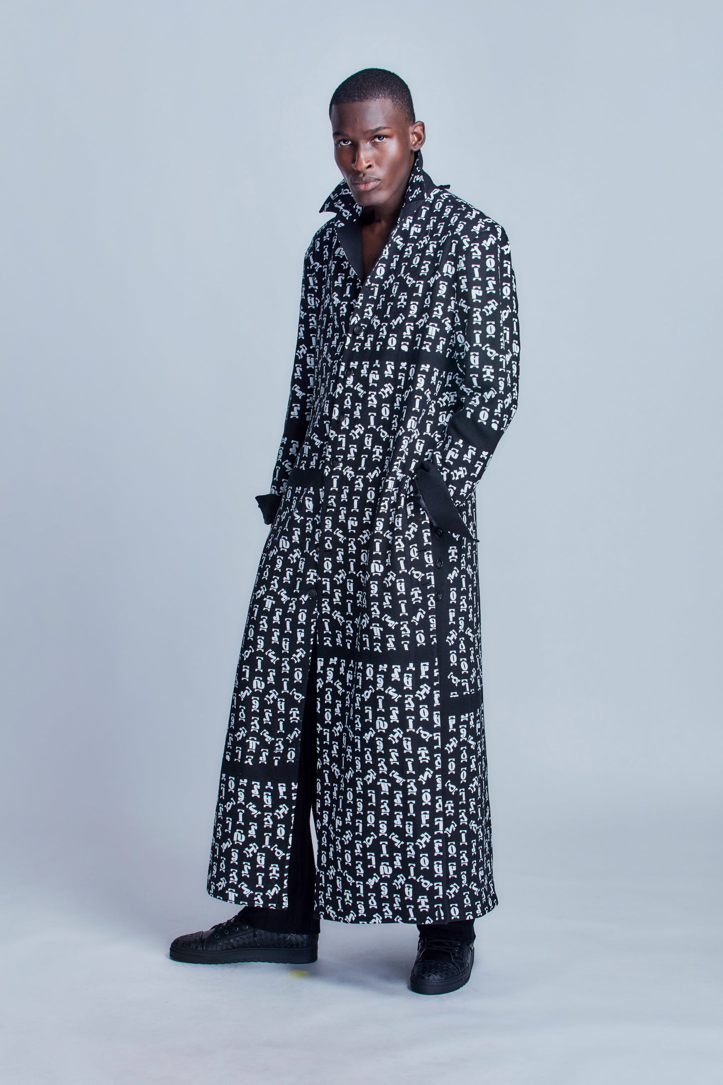 Lotus Coat Hand Printed