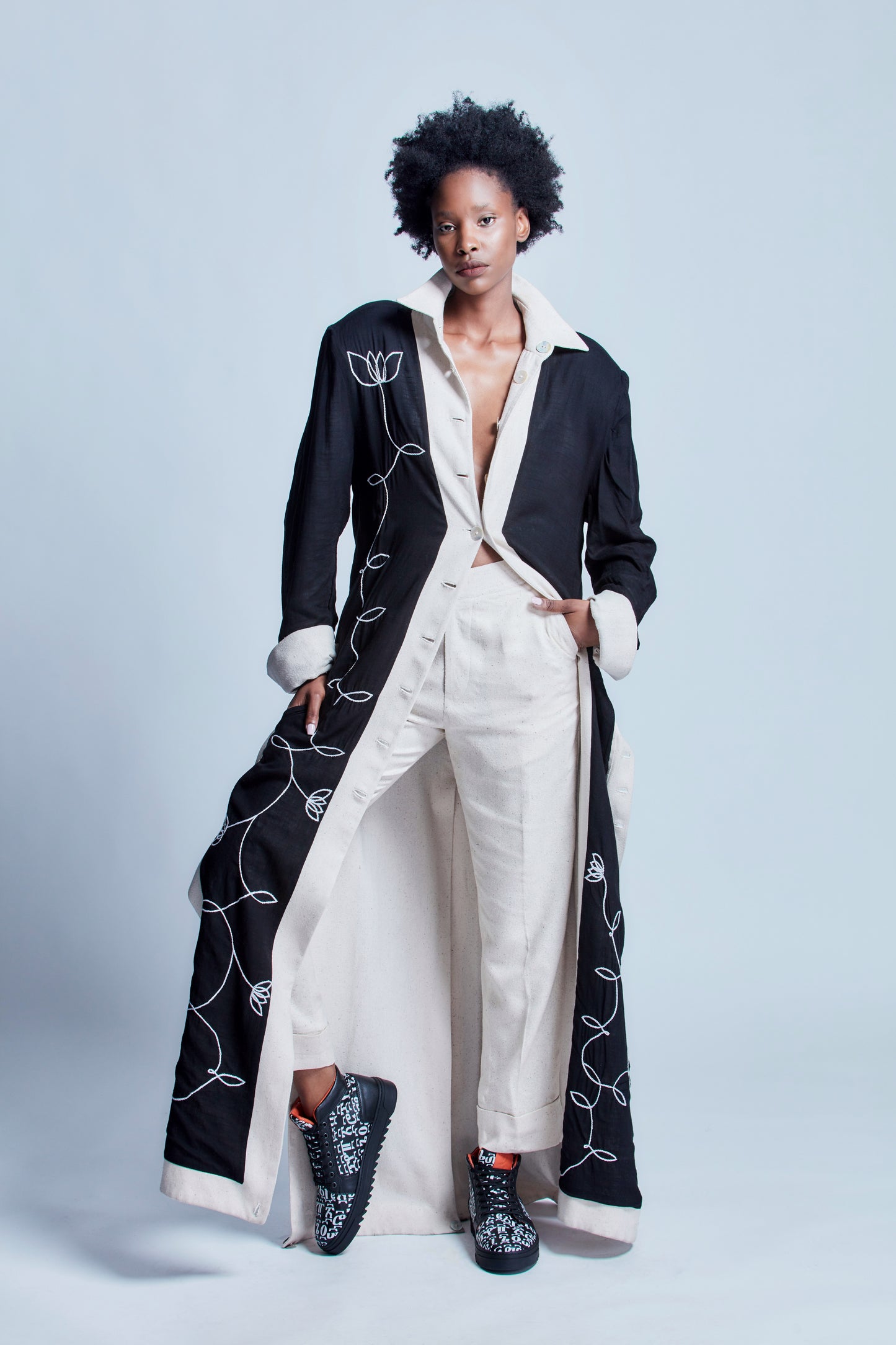 Raw Silk Lotus Coat