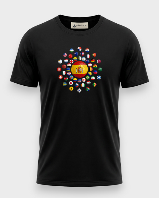 AU48: Spain Black Globe T-Shirt