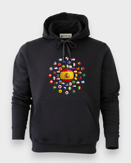 AU48: Spain Black Globe Hoodie