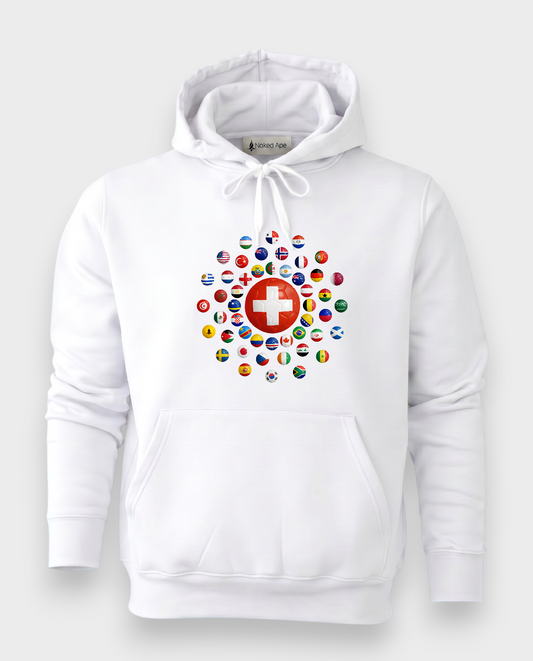 AU48: Switzerland White Globe Hoodie