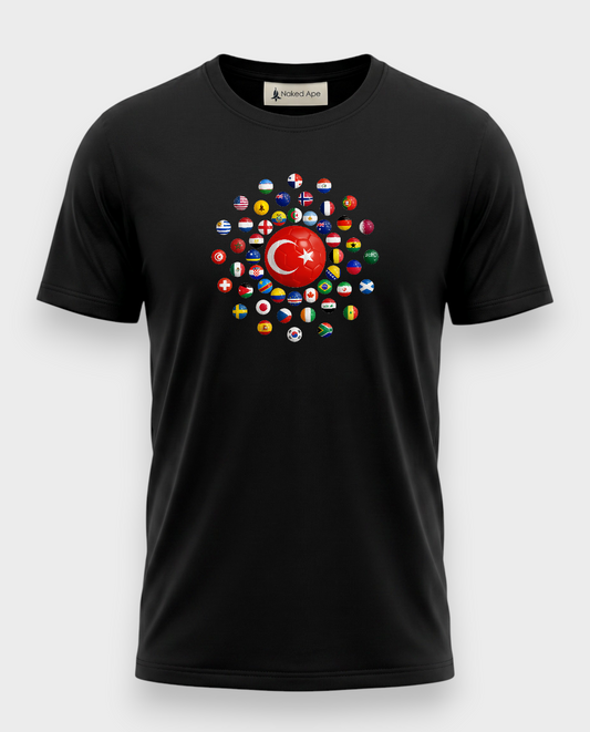 AU48: Türkiye Black Globe T-Shirt