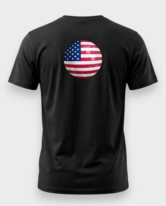 AU48: USA Black Globe T-Shirt