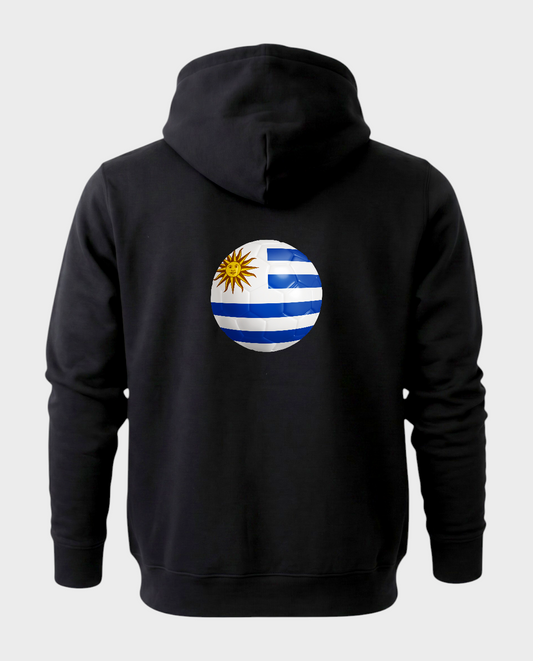 AU48: Uruguay Black Globe Hoodie