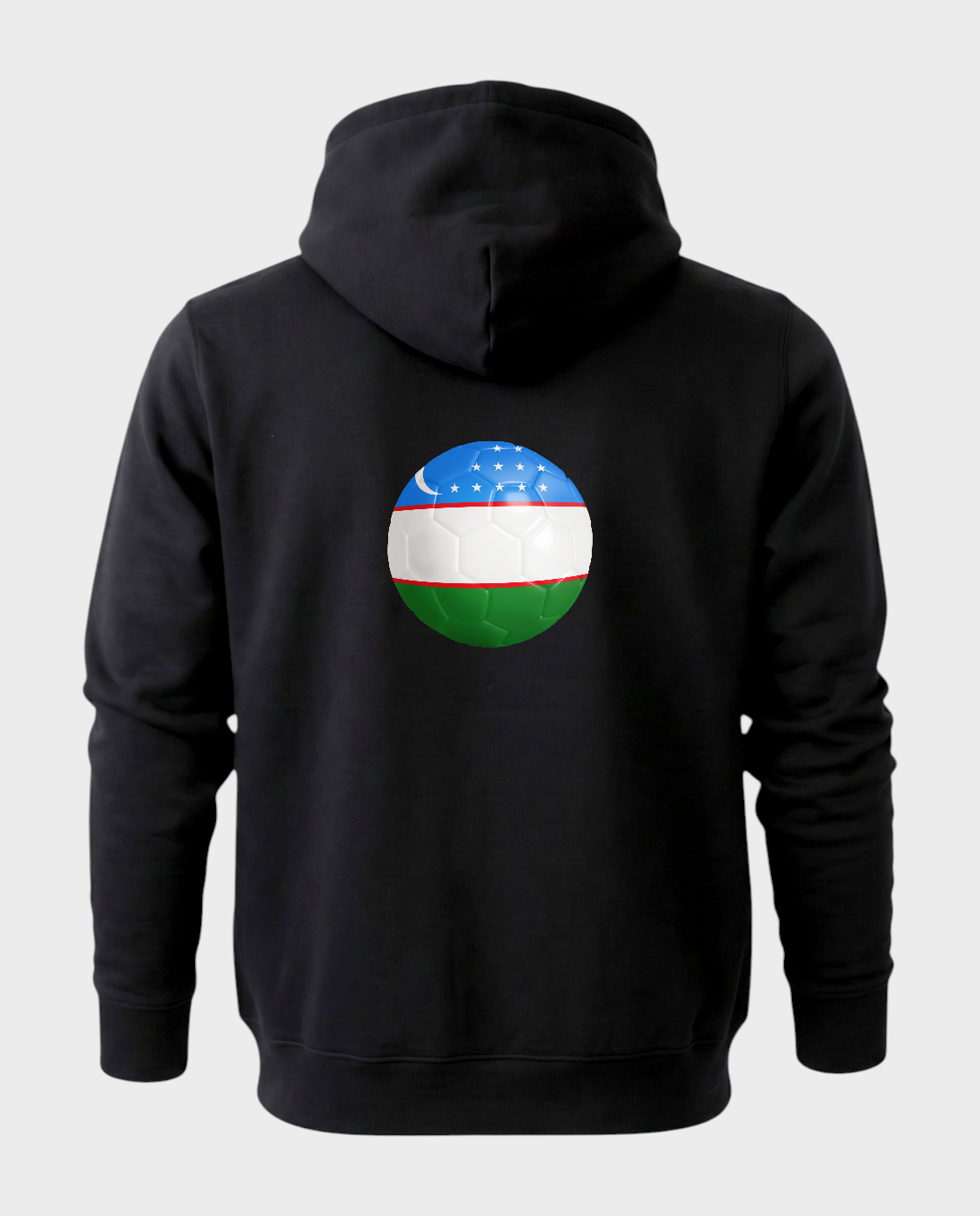 AU48: Uzbekistan Black Globe Hoodie