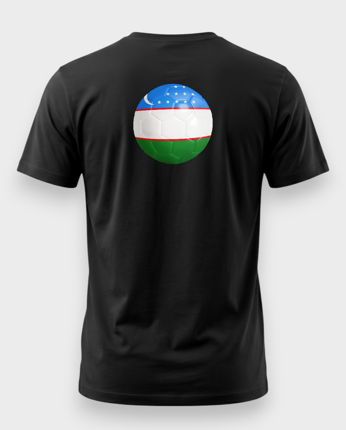 AU48: Uzbekistan Black Globe T-Shirt