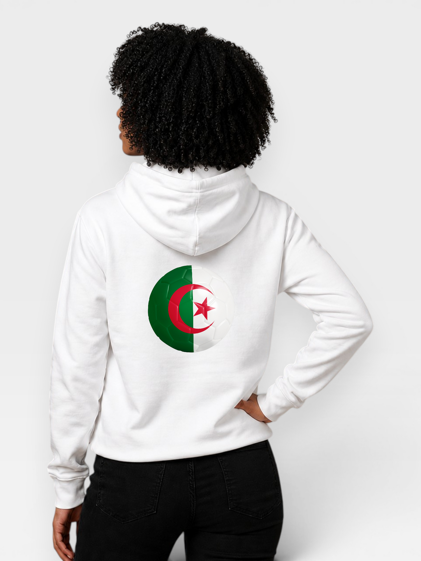 AU48: Algeria Global Hoodie — White