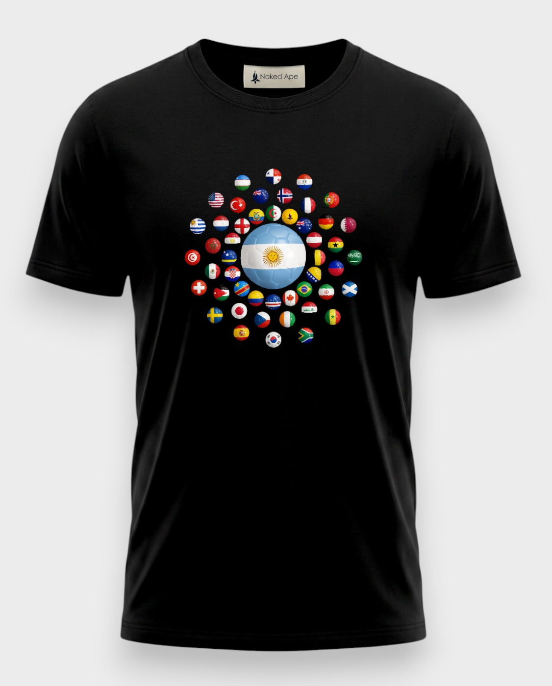 AU48: Argentina Black Globe T-Shirt