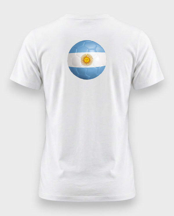 AU48: Argentina White Globe T-Shirt back