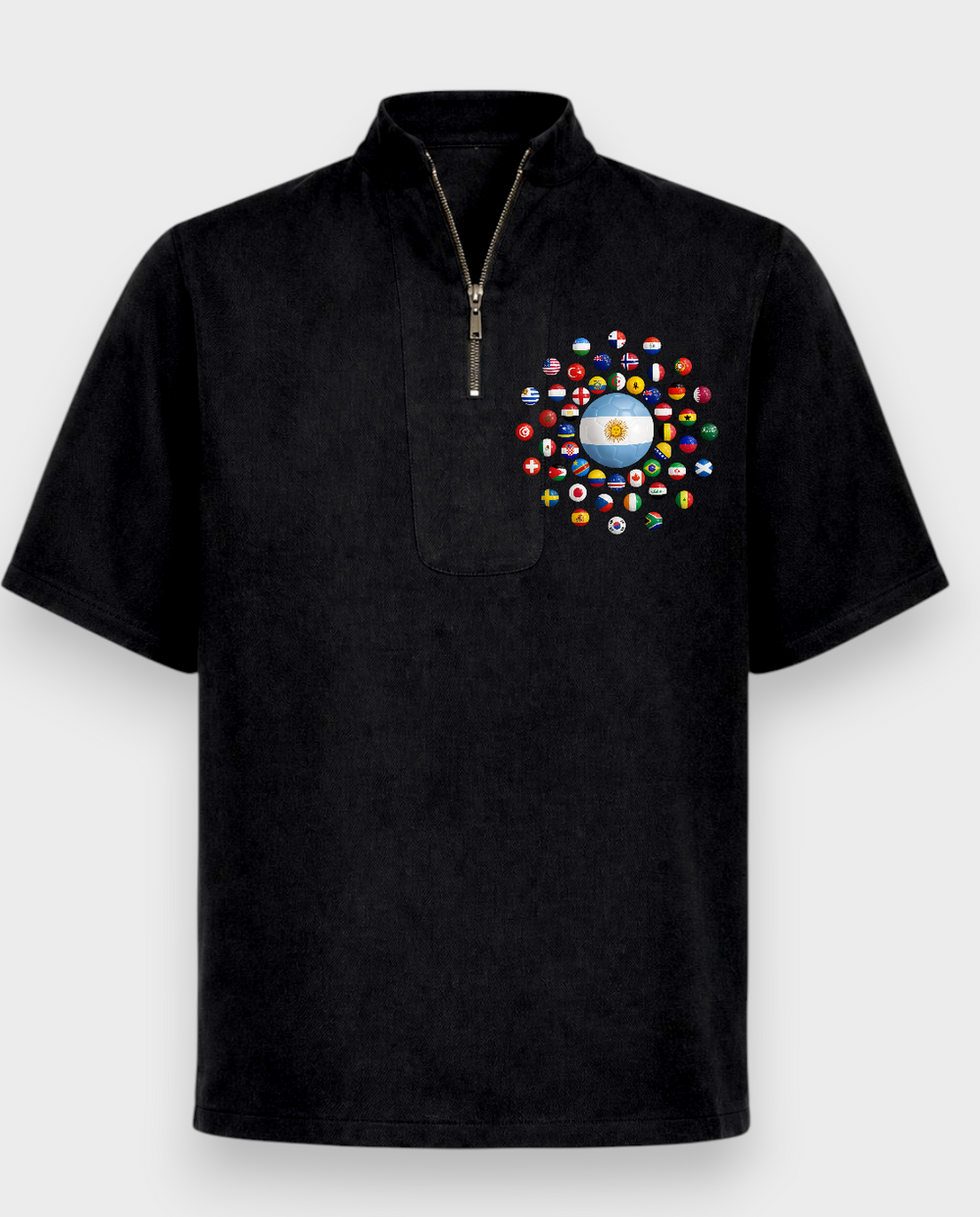 AU48: France Black Globe Hoodie