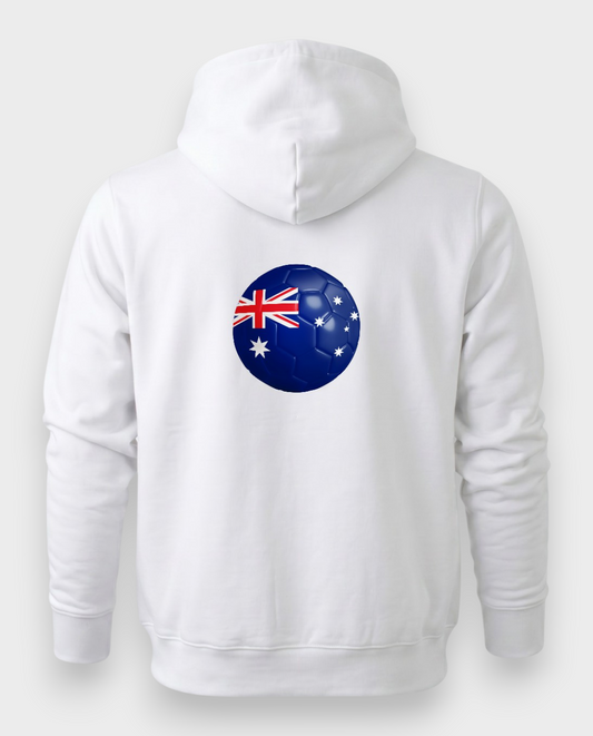 AU48: Australia White Globe Hoodie