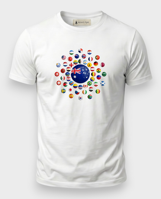 AU48: Australia White Globe T-Shirt