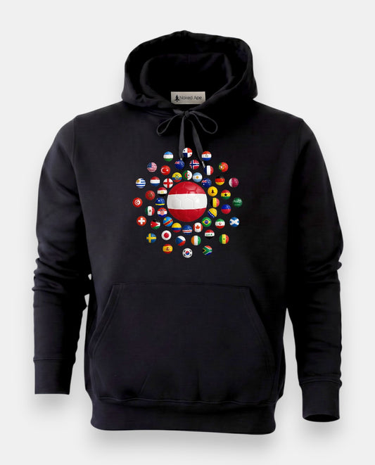 AU48: Austria Black Globe Hoodie