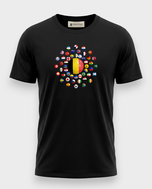 AU48: Belgium Black Globe T-Shirt